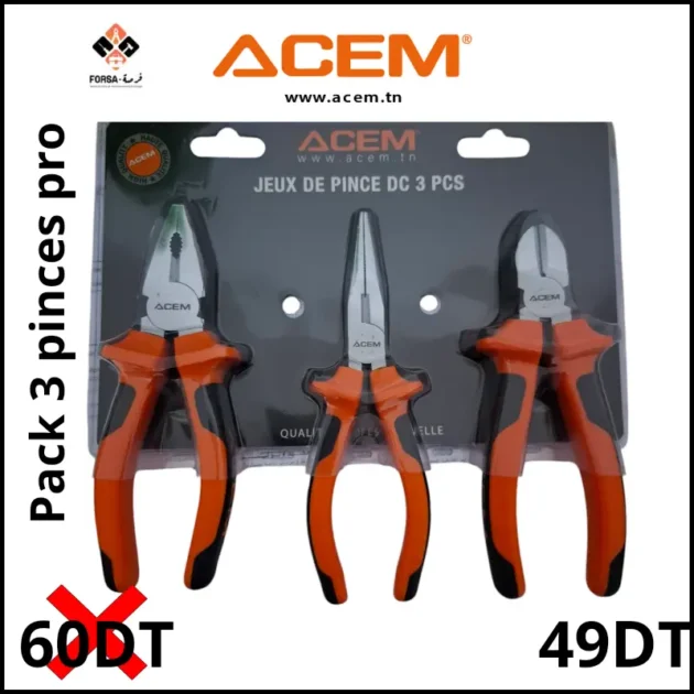 Pack 3 pinces acem pro