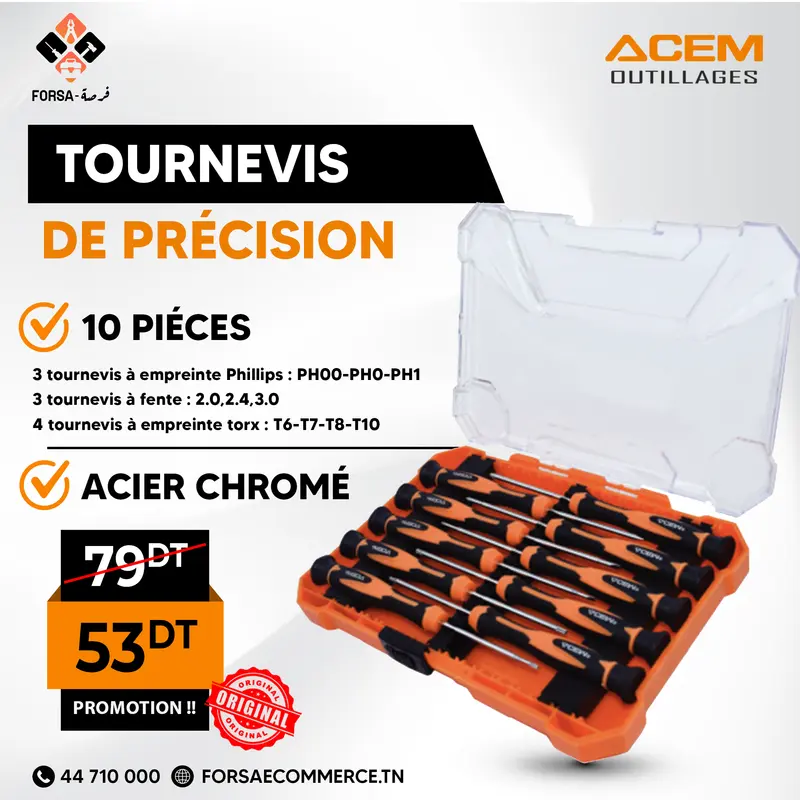 10 Tournevis de précision