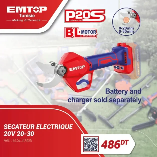 Sécateur électrique 20V