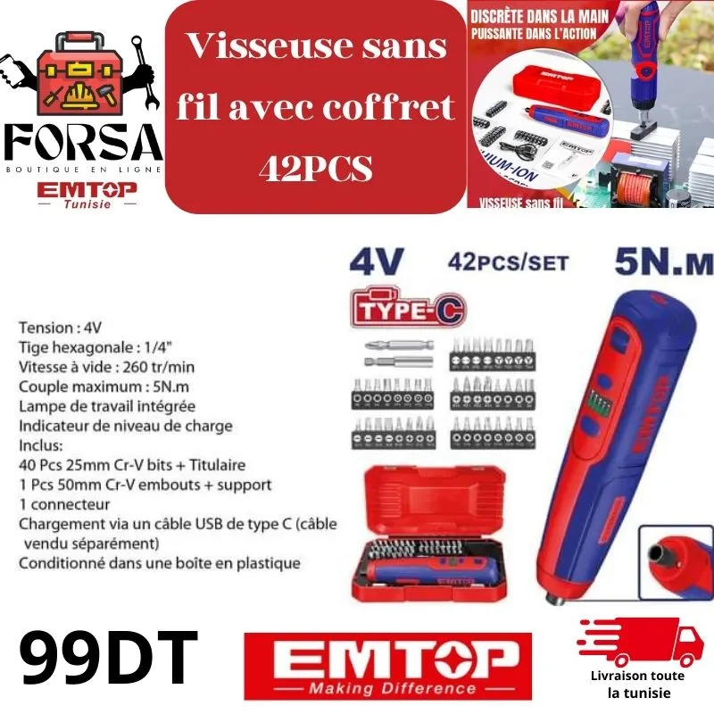 Viseuse sans fil 4V