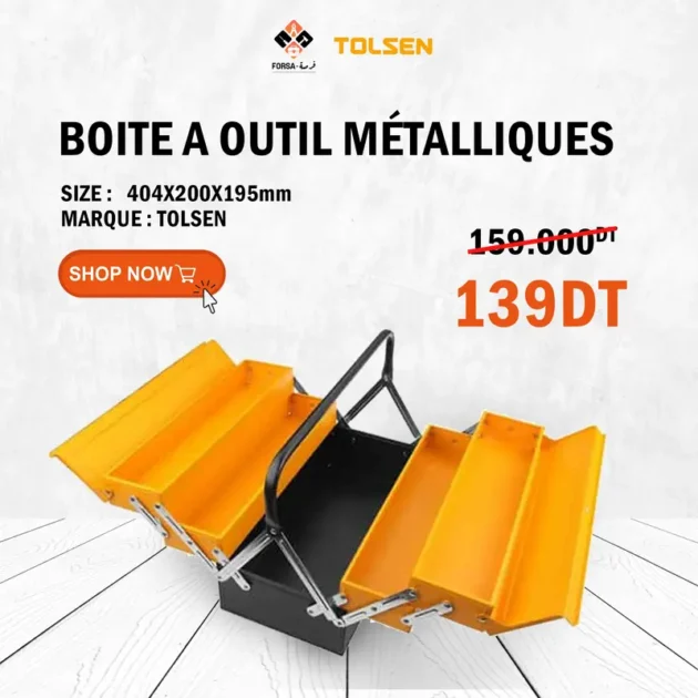 Boite a outil métalliques TOLSEN 80211