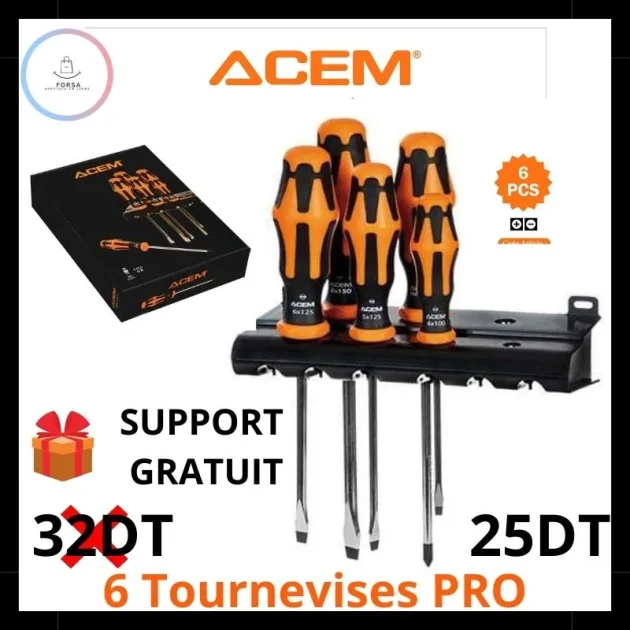 6 Tournevises avec support