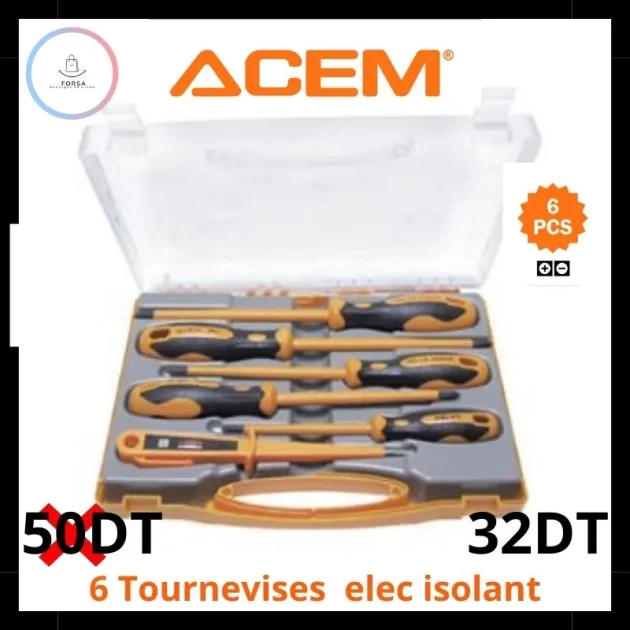6 Tournevis elec isolant