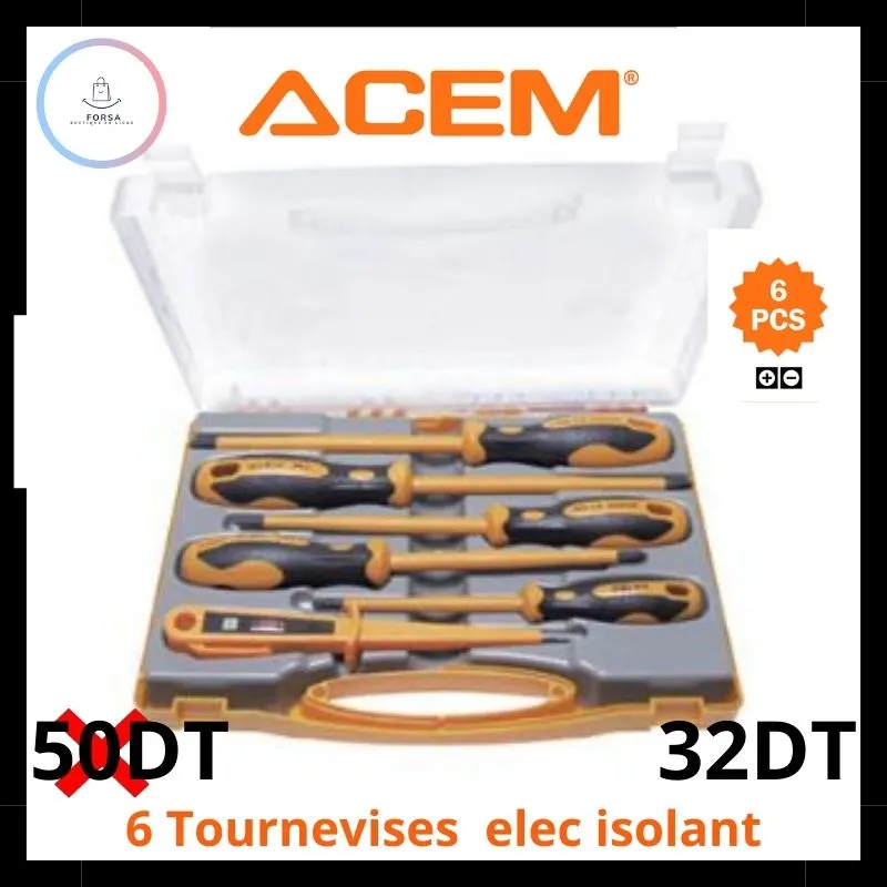 6 Tournevis elec isolant