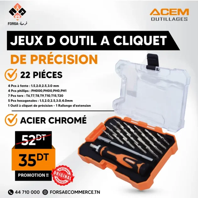 jeux d outil a cliquet de précision