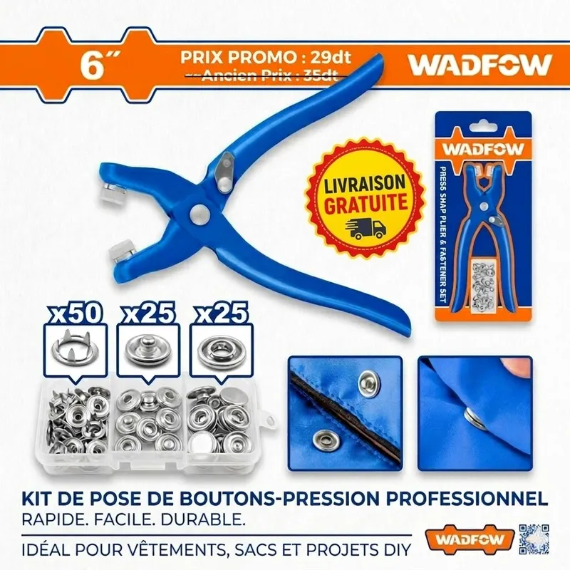 Kit de pose bouton pression