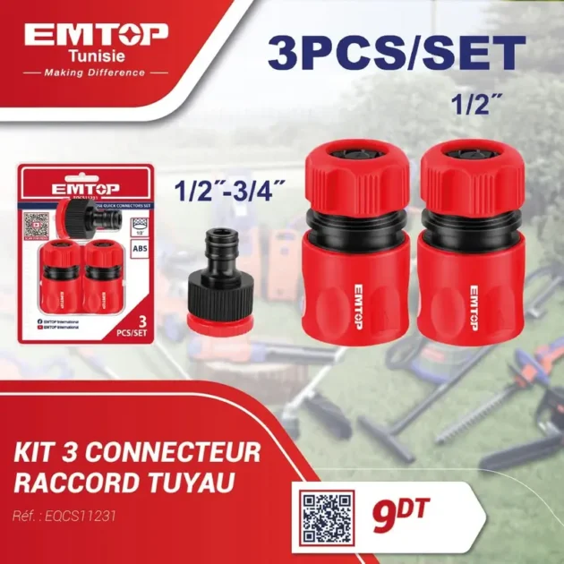 Kit connecteur record tyau 3PCS
