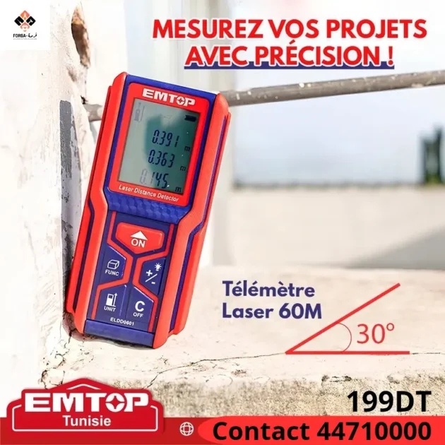 Télémètre laser 60 m