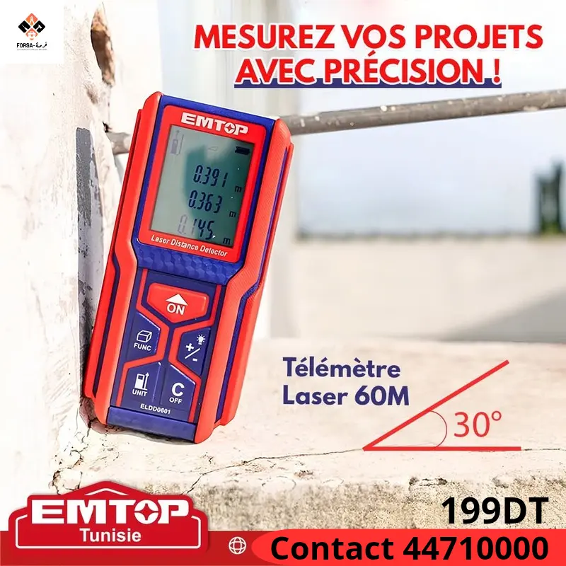 Télémètre laser 60 m