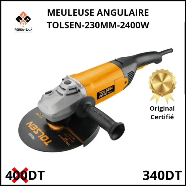 MEULEUSE ANGULAIRE TOLSEN-230MM-2400W