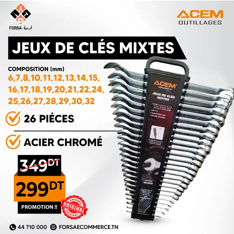 Jeux clé mixte 26PCS