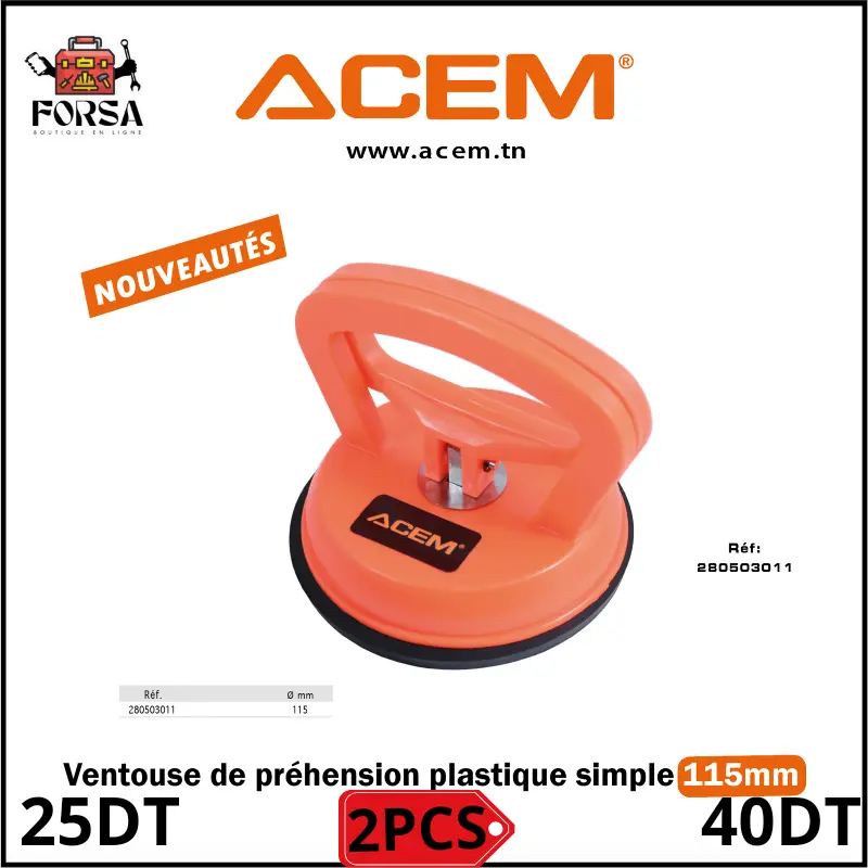 Ventouse simple en plastique